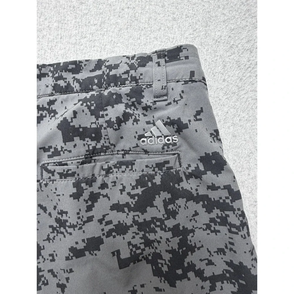Adidas Shorts Mens‎ 32 Gray Camo Athletic Golf Performance Stretch 10 Inseam